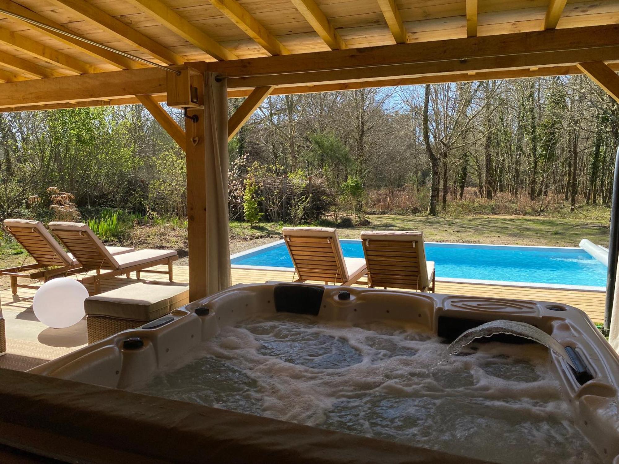 Gites & Spa De Charme " Ploum" Pouydesseaux Exteriör bild