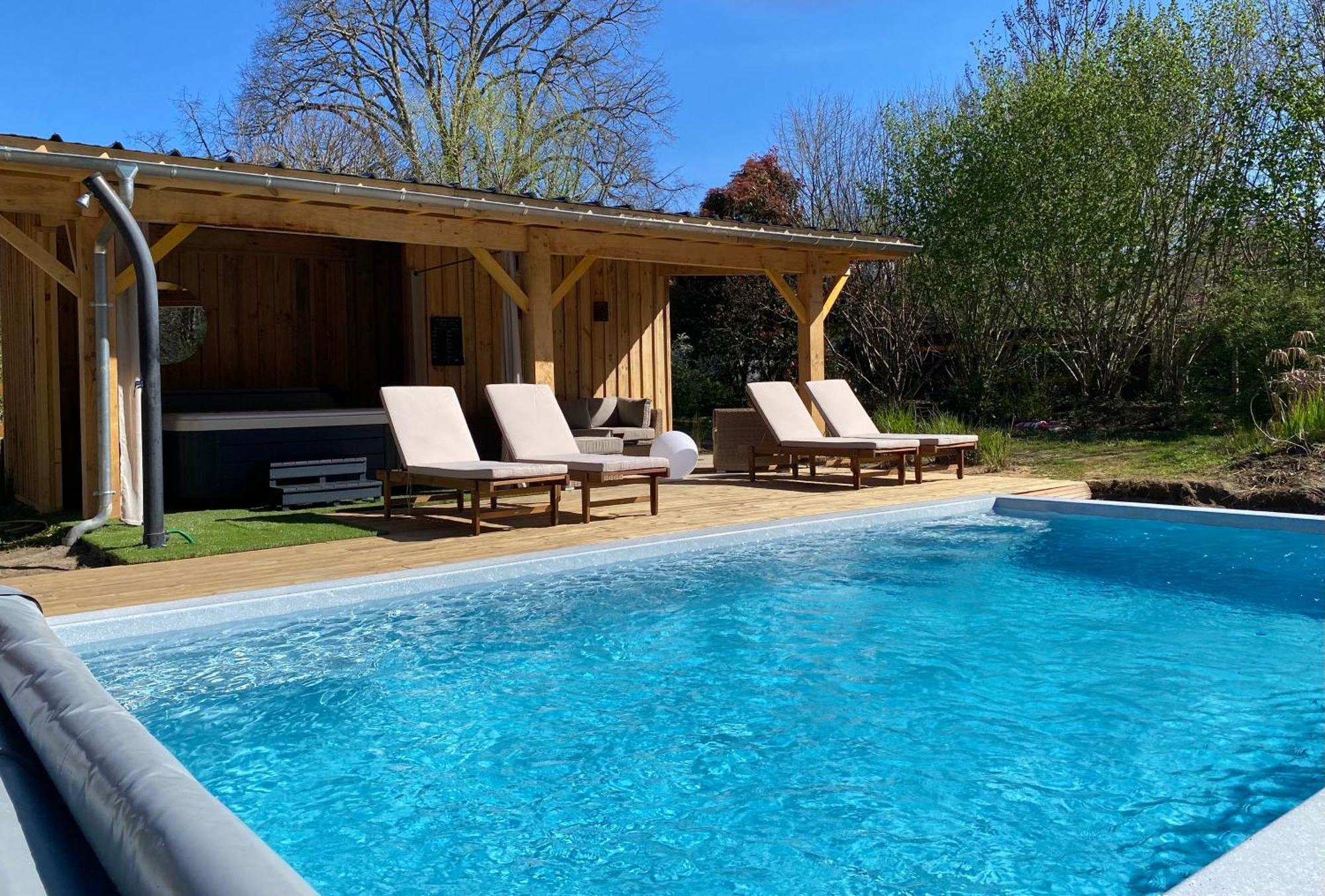 Gites & Spa De Charme " Ploum" Pouydesseaux Exteriör bild